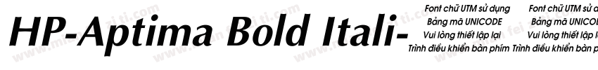 HP-Aptima Bold Itali字体转换